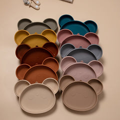 Panda Silicone Children's Feeding Plate with Suction Cup