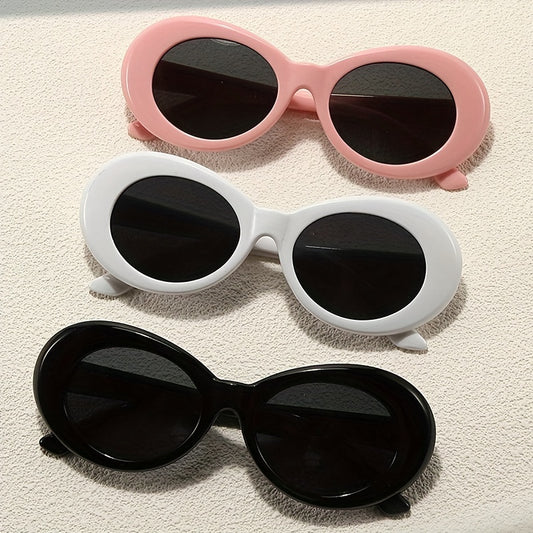 Y2K Oval Sunglasses UV400 Sun Shades Glasses
