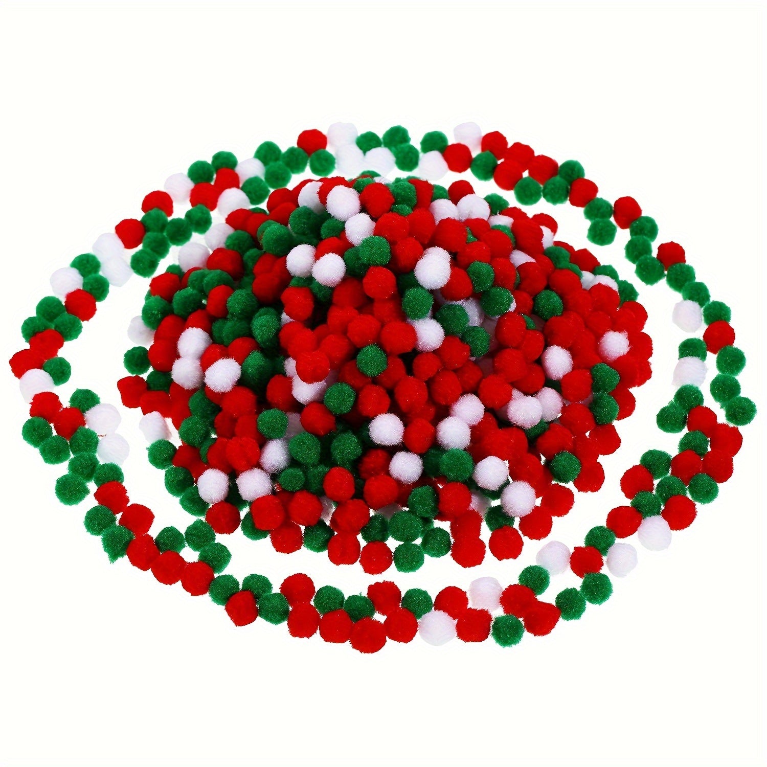 200 Mixed Christmas Pom Poms Craft Balls for DIY Decorations