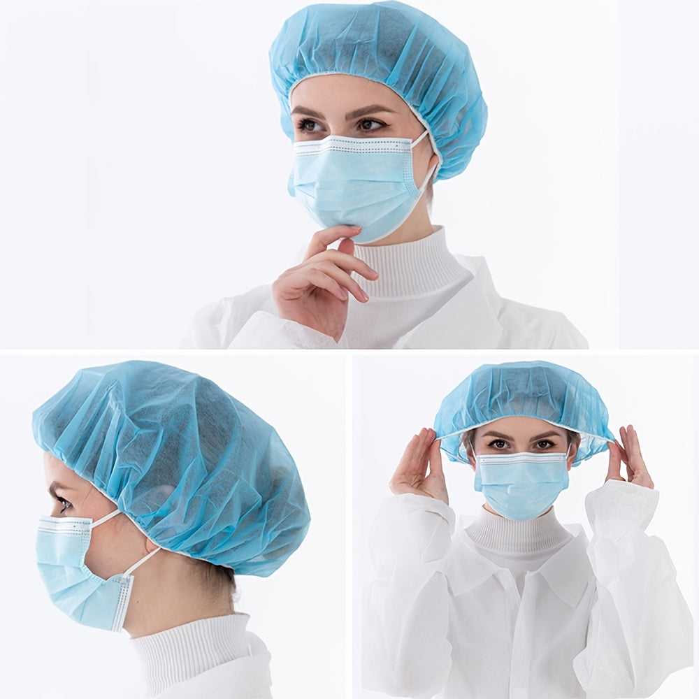 100pcs Disposable Hair Net Bouffant Caps for Work Medical Labs Tattoo Food