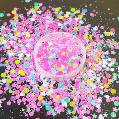 10g Holographic Nail Glitter Powder Mixed Shape Flakes Sequins for Manicure DIY