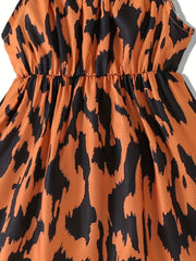 Toddler Girls Leopard Print Cami Dress for Party Beach Vacation