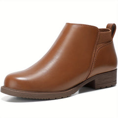 STQ Women's Chunky Block Heel Ankle Boots
