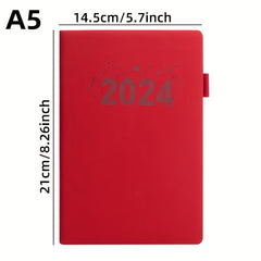 Faux Leather Notebook with Silk Bookmarks 360 Pages