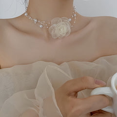 Faux Pearl Choker Necklace Vintage Party Jewelry Gift
