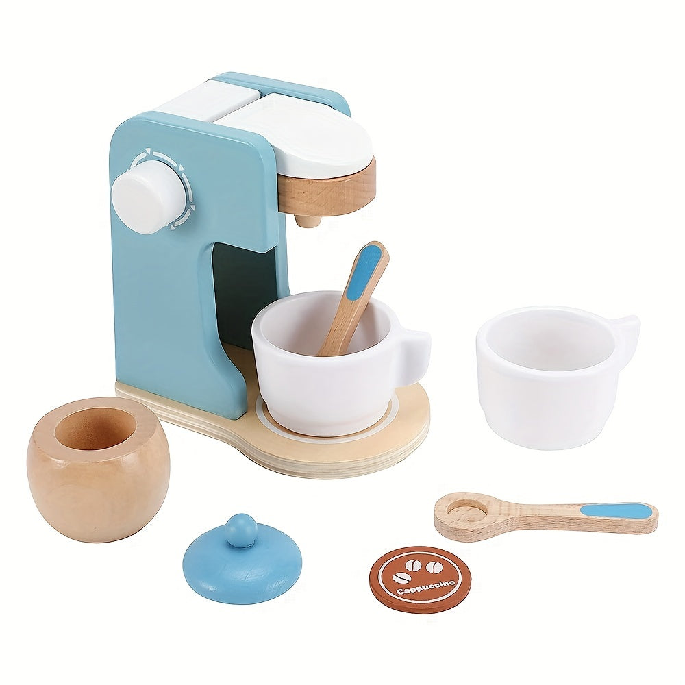 8-Piece Wooden Kitchen Toys Pretend Play Set for Boys & Girls