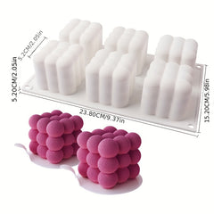 Bubble Silicone Baking Mold - 6 Cavity Candle & Dessert Mold