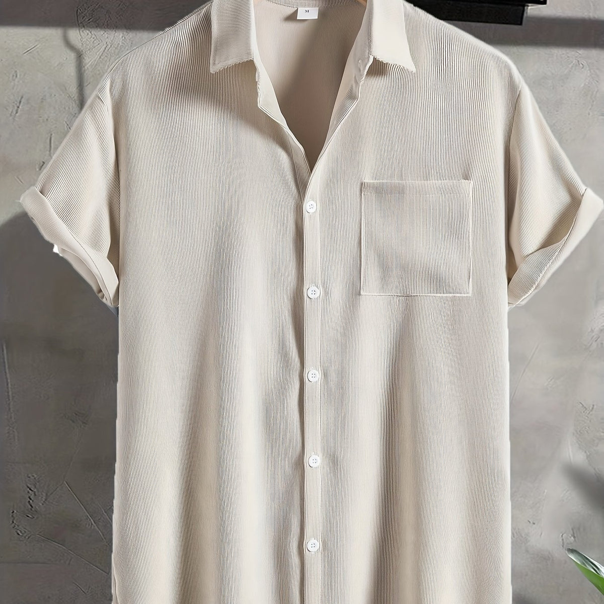 Men's Hawaiian Shirt Short Sleeve Chest Pocket Button Up