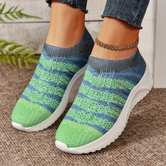 Women's Ombre Slip-On Walking Shoes Breathable Casual Sneakers