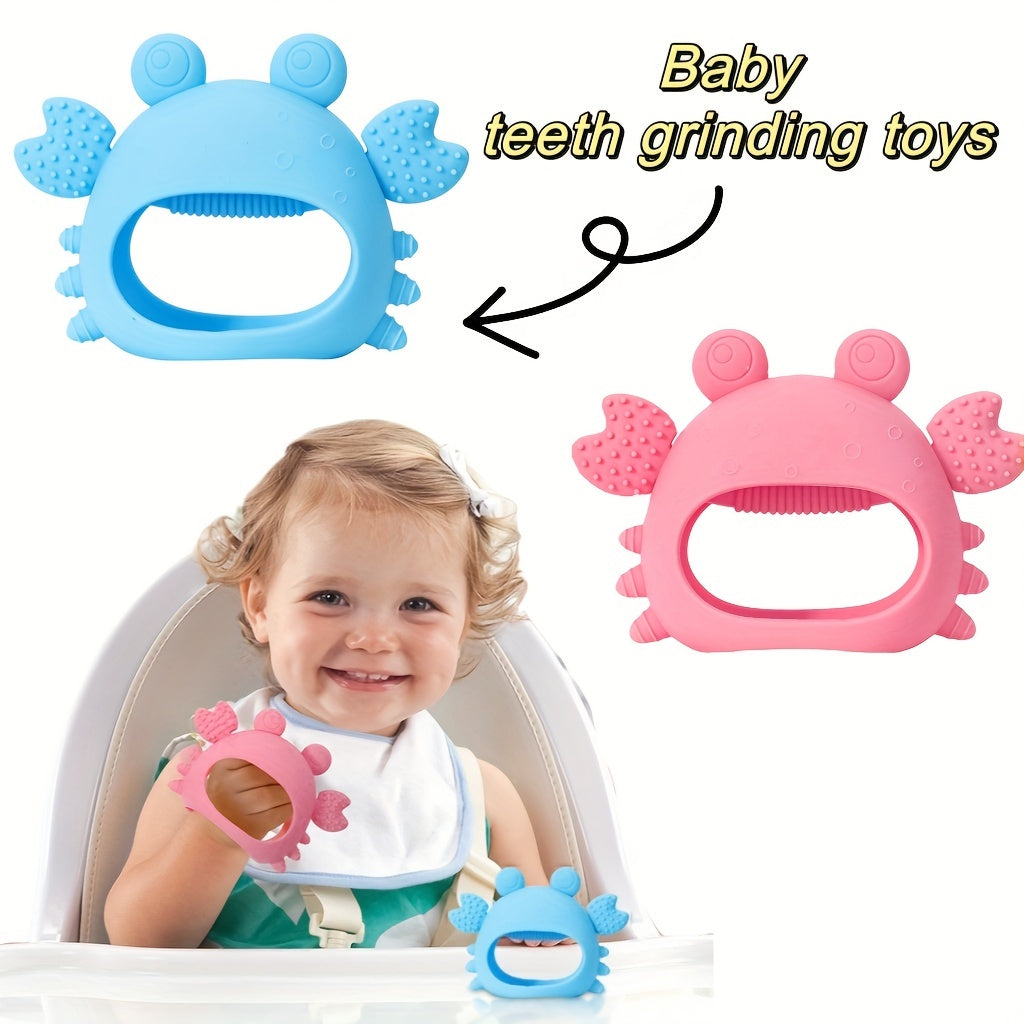 Silicone Crab Teether Boilable Hand Grasping Toy