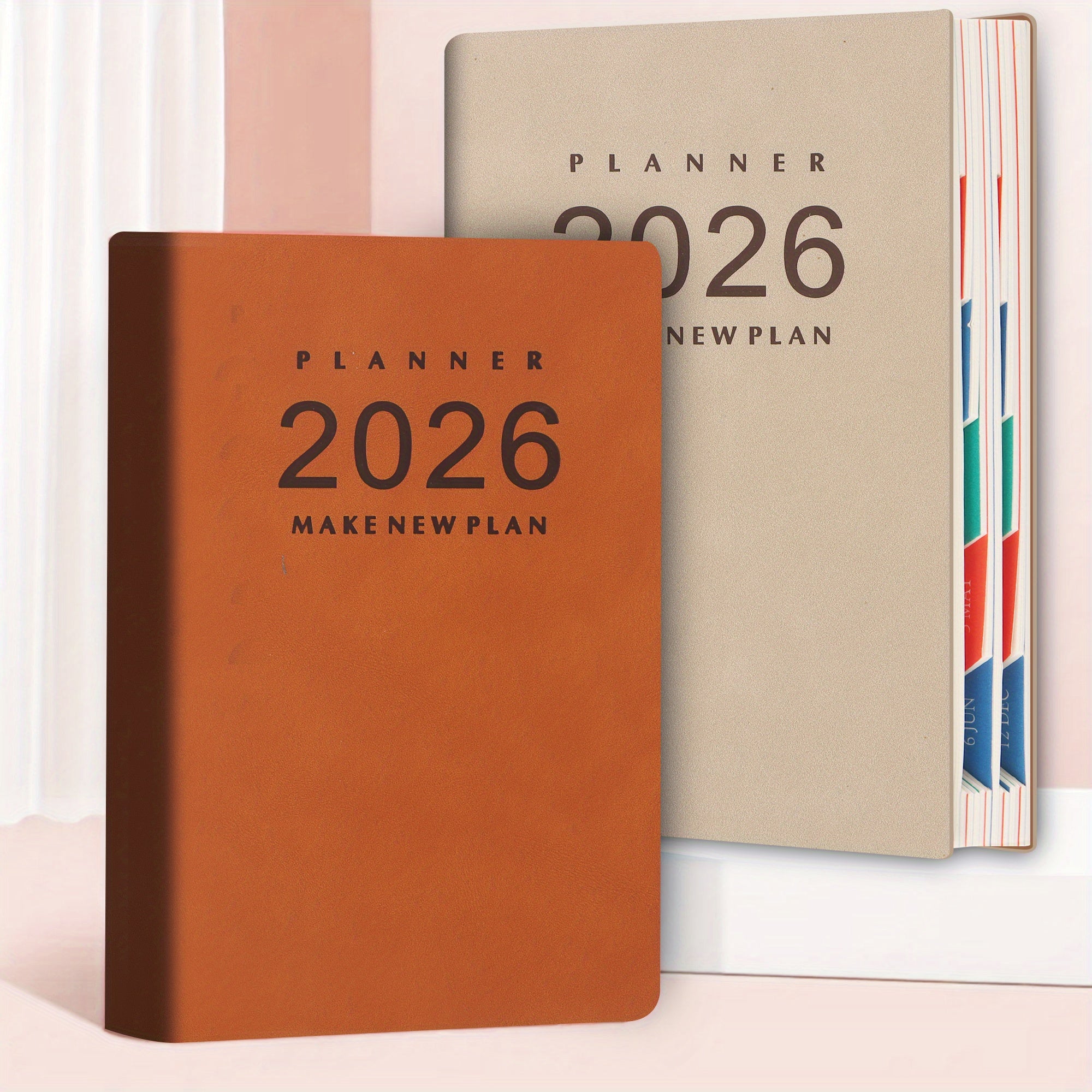 2026 A5 Grand Standard Plan Calendar Planner PU Leather 100g Thick Paper Agenda