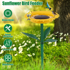 Sunflower Bird Feeder Outdoor Bird Bath Feeders Flower Shape Bird Feeding Tray