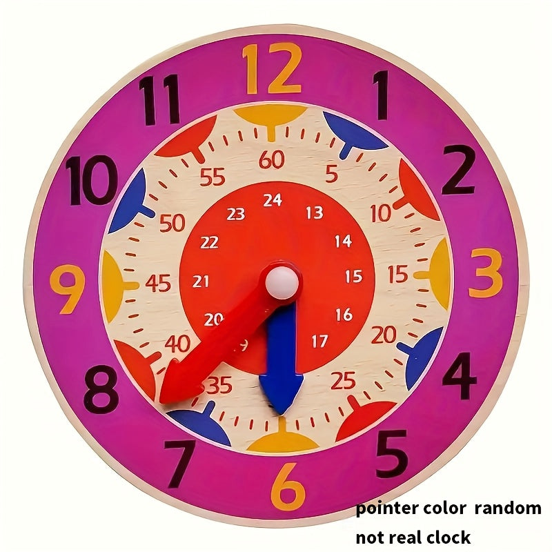 Wooden Educational Clock Toy Kids' Time Teaching Aid Math Cognitive Skill