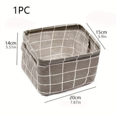 Waterproof Foldable Storage Basket Small Nordic Cotton & Linen Basket
