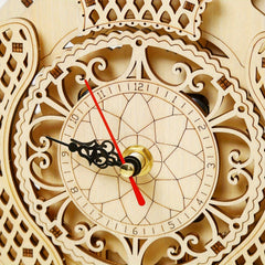 3D Wooden Owl Clock Mechanical Model Kit 139Pcs Adults Creative Gift