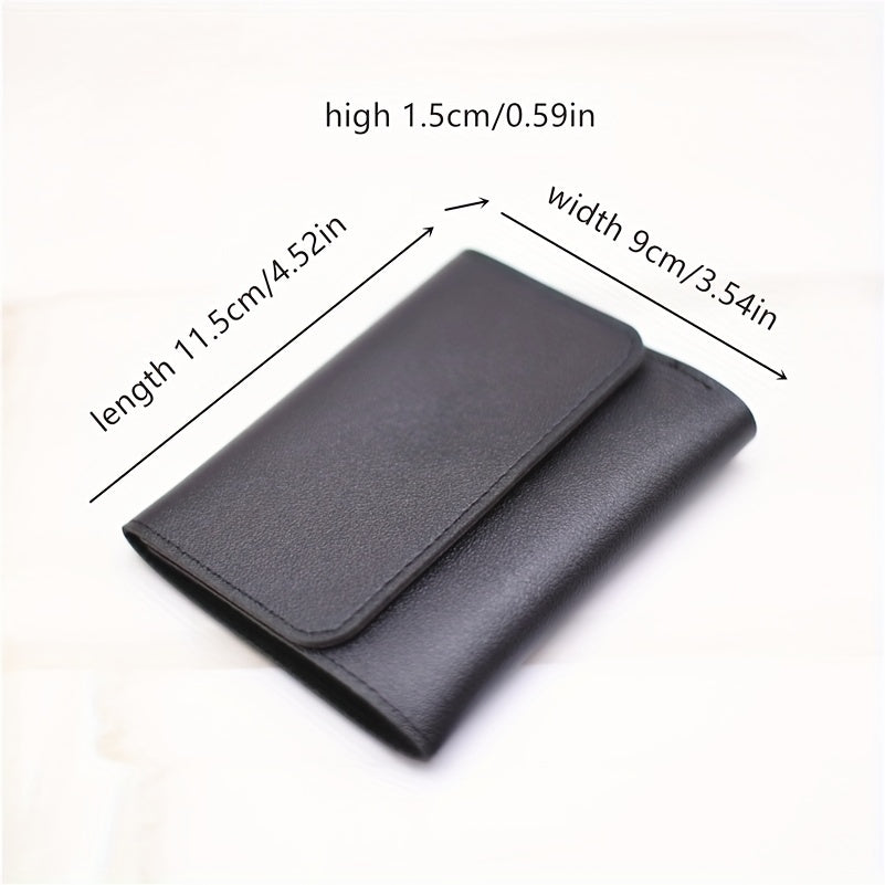 Men's Card Holder Wallet Case 5 Slots PU Leather Short Purse