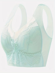 Lace Wireless Full Coverage Bra, Comfy & Breathable, Women's Lingerie