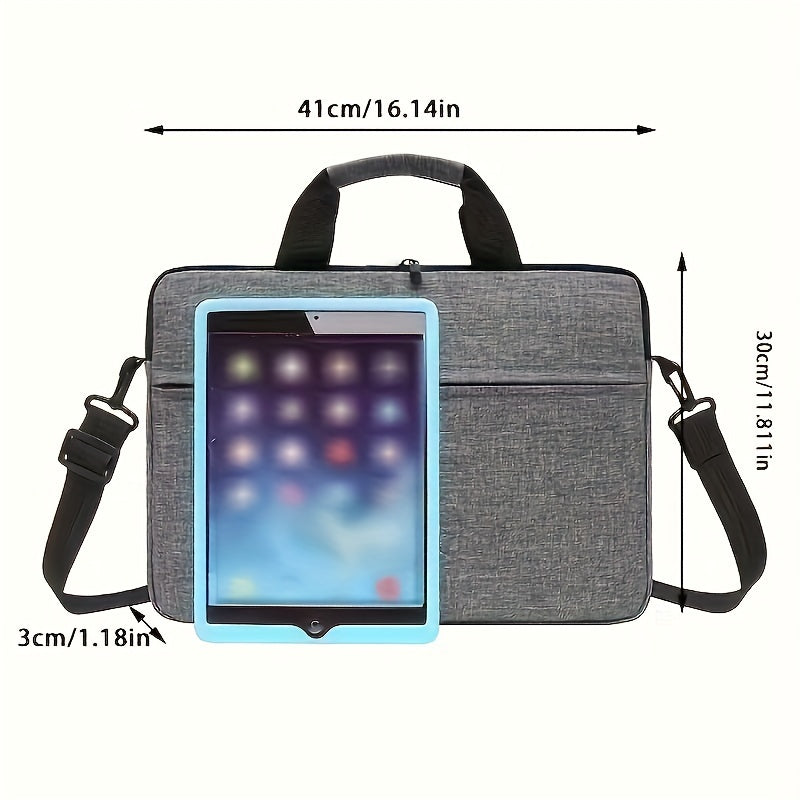 Slim Laptop Shoulder Bag with Strap for Women