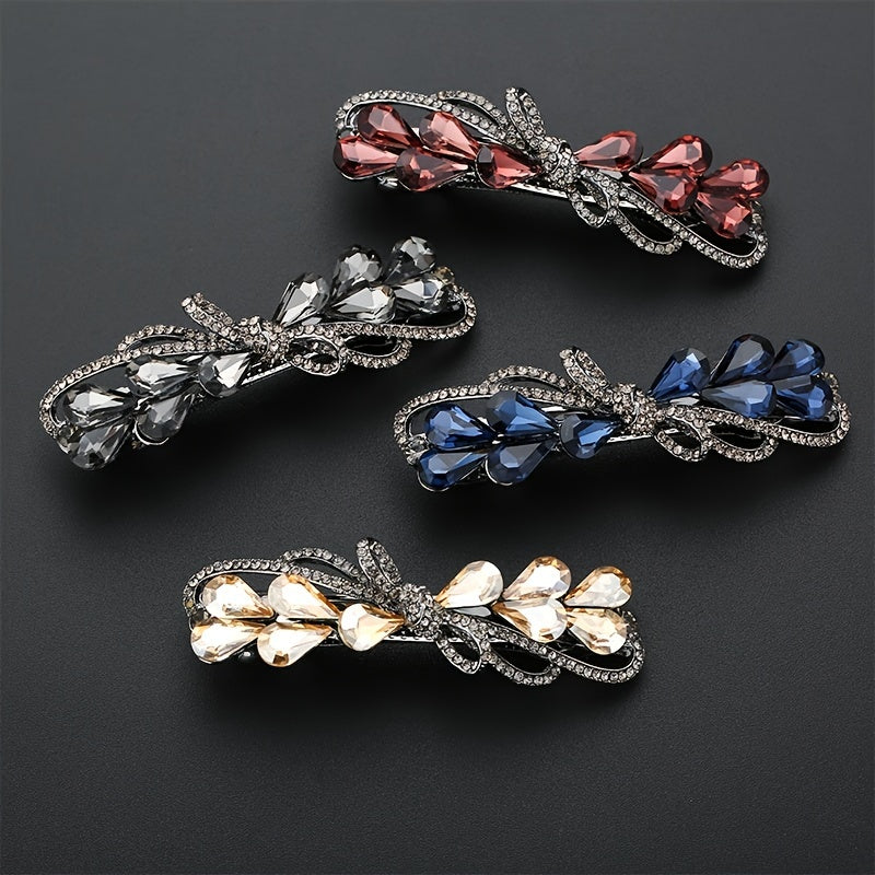 Colorful Crystal Hair Clip Retro Barrette Hairpin Hair Accessories