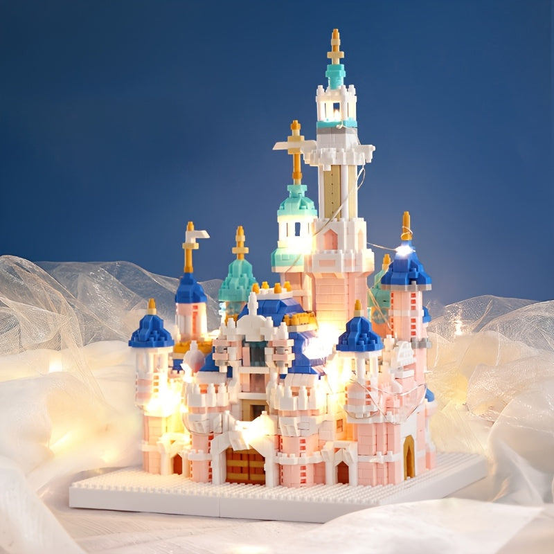 2800 pcs Pink Castle Building Blocks Set Ideal Birthday Gift