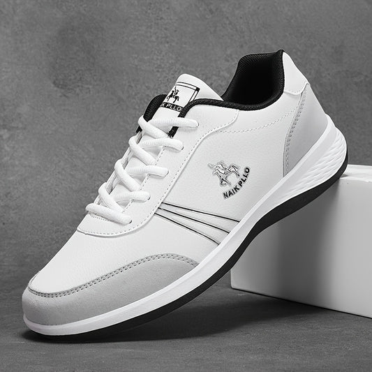 Men's Solid Sneakers Non Slip Lace Up Casual Soft Sole Shoes
