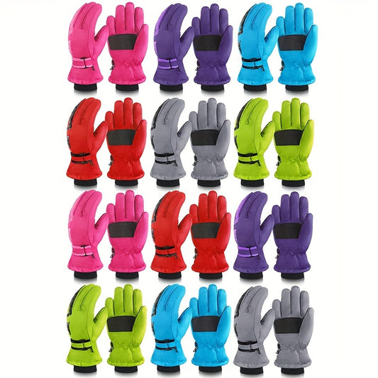 Winter Ski Gloves Warm Windproof Outdoor Sports Gloves Waterproof
