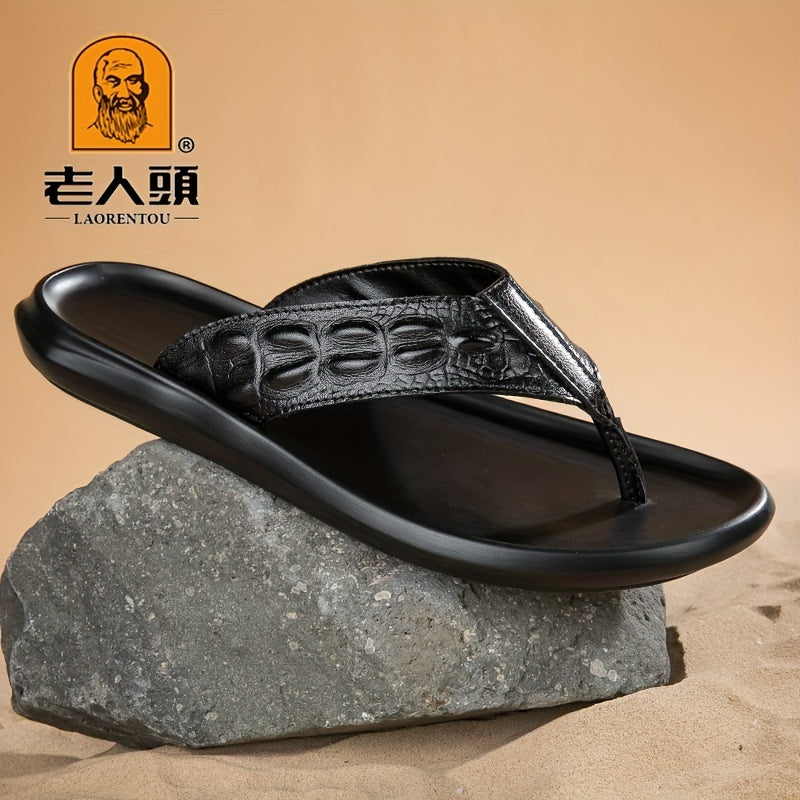 Leather Arch Support Flip Flops for Men & Women