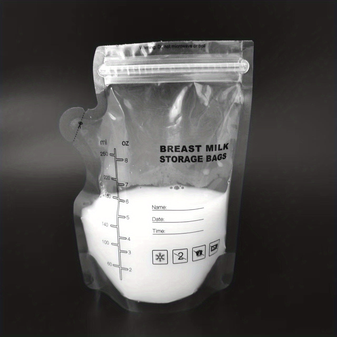 30Pcs Pack 6.8oz Breast Milk Storage Bags High & Safe