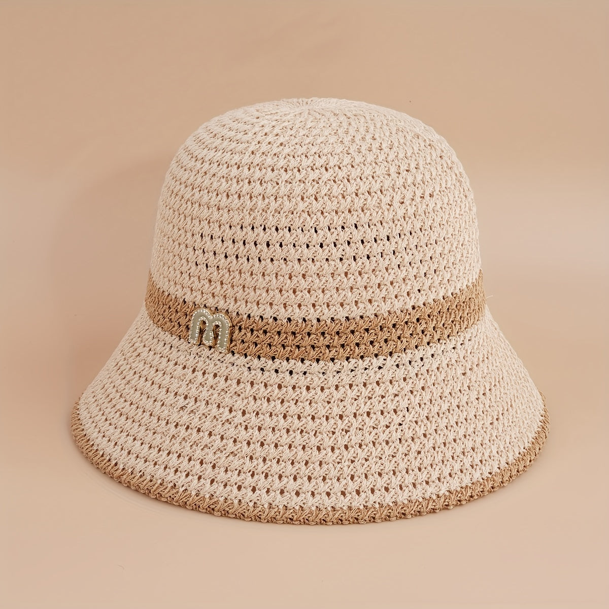 Retro Hollow Summer Sunscreen Bucket Hat British M Mark