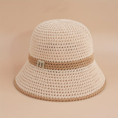 Retro Hollow Summer Sunscreen Bucket Hat British M Mark
