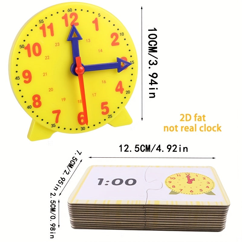 Kids Math Clock Toy for Teaching Time Recognition