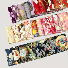 25pcs 5.84" Fabric Strips Roll Jelly Collection Assorted Patterns DIY Crafts