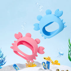 Silicone Crab Teether Boilable Hand Grasping Toy