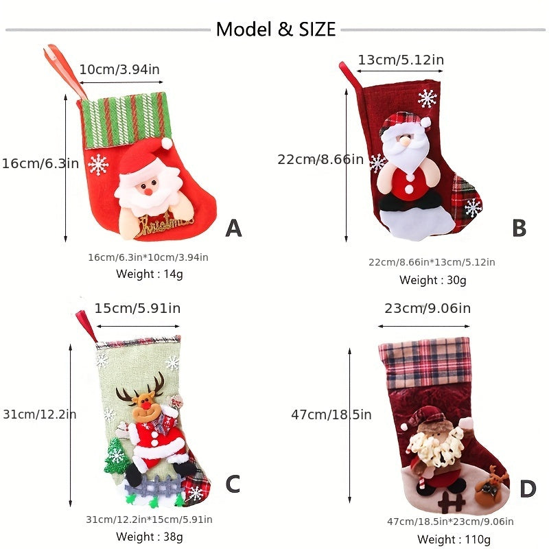 Christmas Stockings Gift Bag Pendant Candy Bag Small Socks
