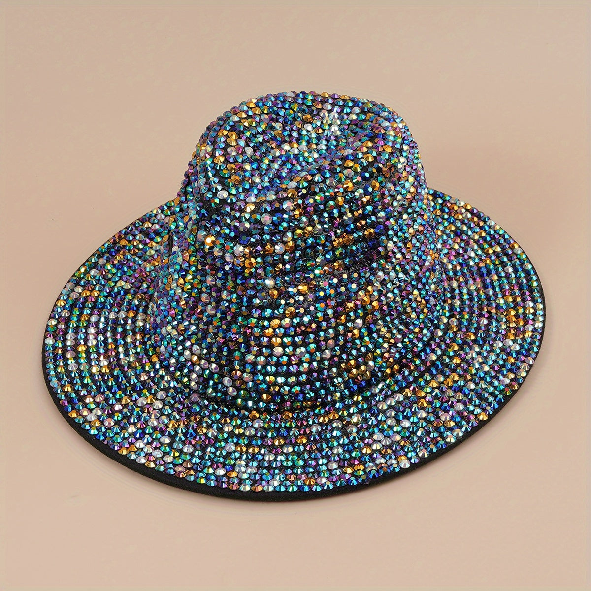 Rhinestone Jazz Hat British Retro All match Woolen Hat