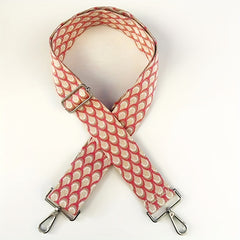 Colorful Check Adjustable Purse Strap - Removable Wide Nylon Handbag Belt