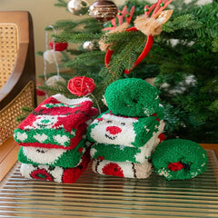 7 Pairs Christmas Socks Fuzzy & Comfy Women's Stockings