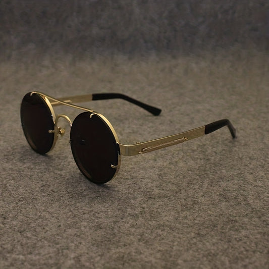 Men's Steampunk Round Sunglasses Retro Style Hip Hop