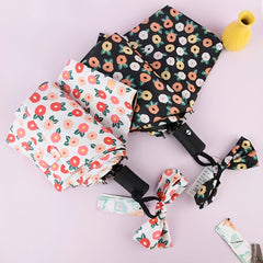 Automatic Small Chippy Flower Umbrella Sun UV Protection