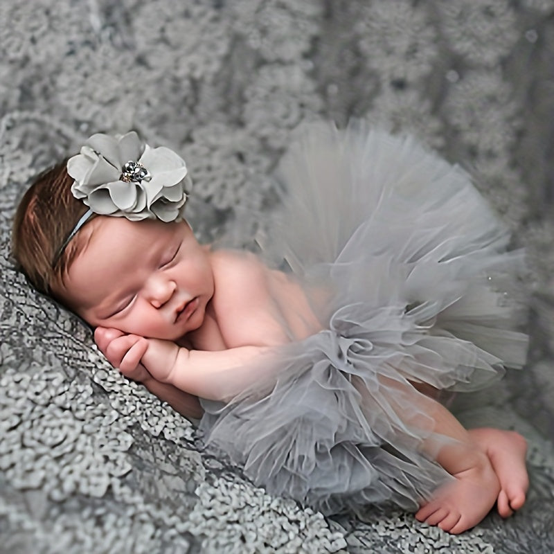 2pcs Baby Girl Skirt Photo Props for Newborn Shower