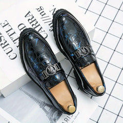 Men's Low Heel Loafer Shoes Comfy Non slip Slip On Shoes