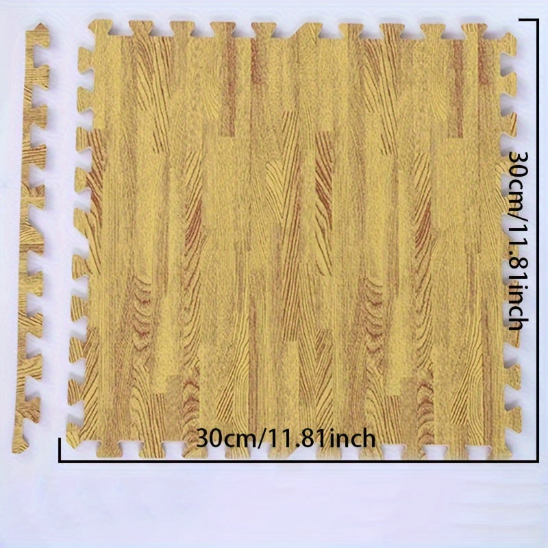 16pcs Shaggy Foam Mat Comfortable Anti-slip Self-adhesive Area