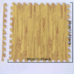 16pcs Shaggy Foam Mat Comfortable Anti-slip Self-adhesive Area