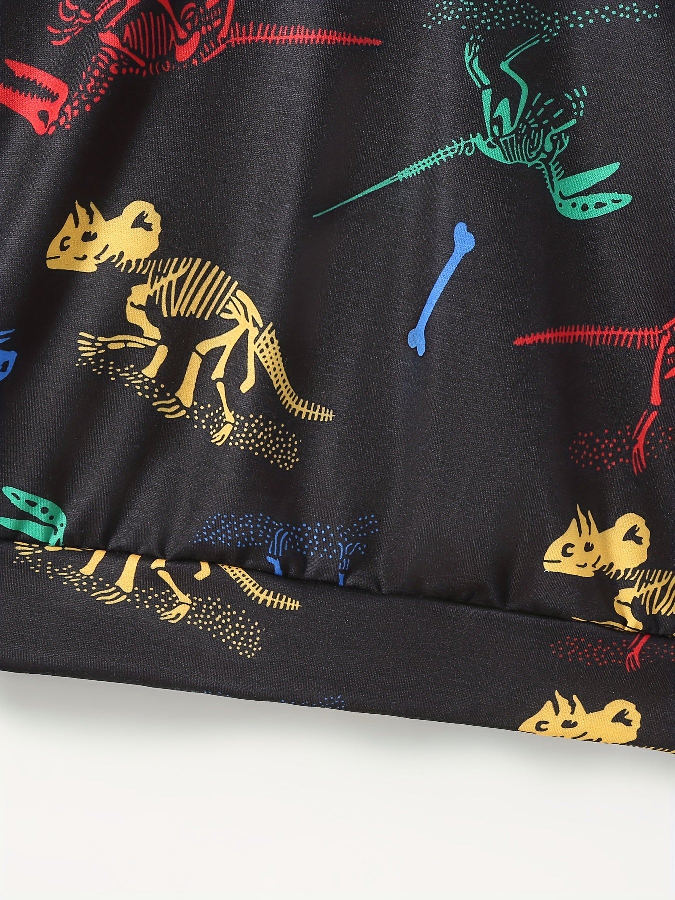 Dinosaur Skeleton Pattern Kid's Hoodie for Halloween