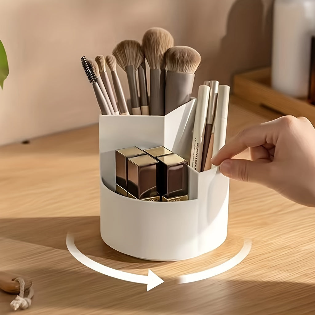 3 Compartment Makeup Brush Holder Organizer