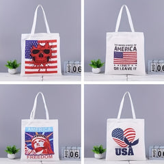 Flag Pattern Canvas Shoulder Bag