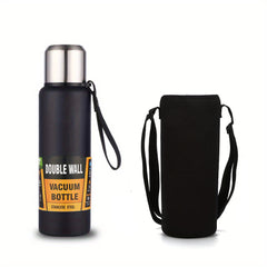 Insulated Stainless Steel Water Cup with Large Capacity and Portable Bag