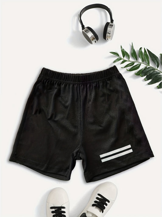 Boys Stripe Print Quick Drying Shorts for Summer
