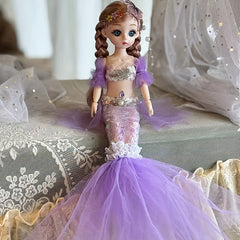 Mermaid Princess Doll - Poseable Silicone Doll for Pretend Play