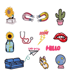 13pcs Iron On Patches Embroidered Applique for Clothing Jacket Jeans Dress